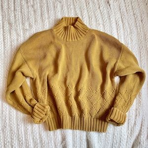 Ann Taylor vintage turtleneck cable knit sweater